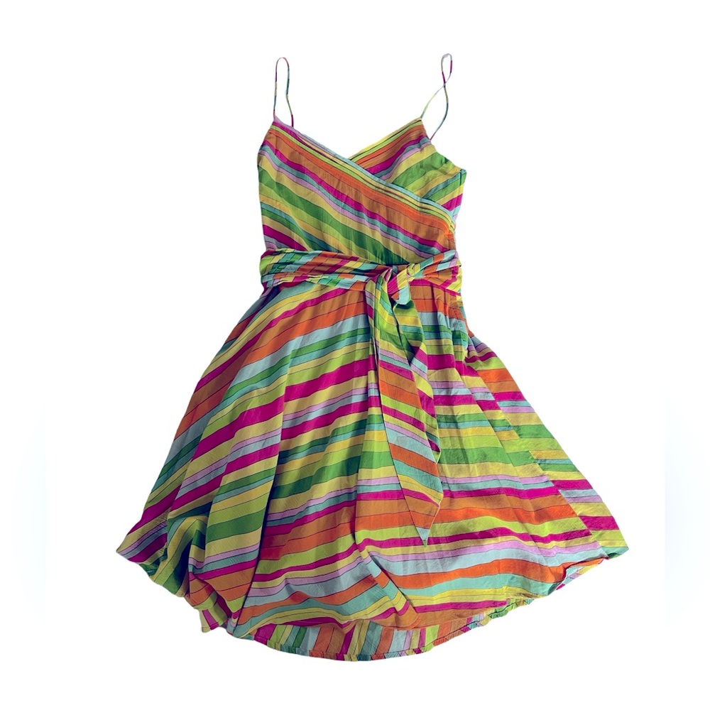 Marc by Marc Jacobs Sz 8 rainbow stripe dress c.2003